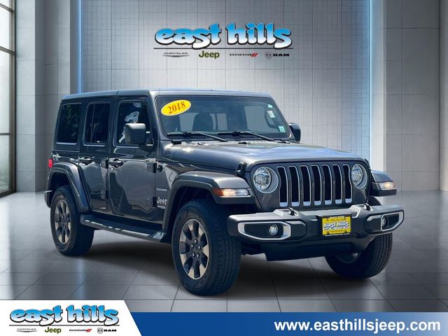 Gray (Granite Crystal Metallic Clearcoat) 2018 Jeep Wrangler Unlimited Sahara 4WD SUV / Crossover Four-Wheel Drive 8-Speed Automatic