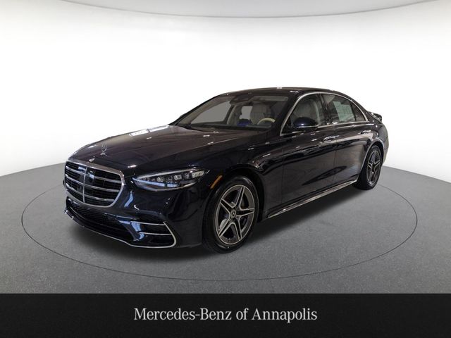 Nautical Blue Metallic 2024 Mercedes-Benz S-Class S 580 4MATIC Sedan All-Wheel Drive 9-Speed Automatic
