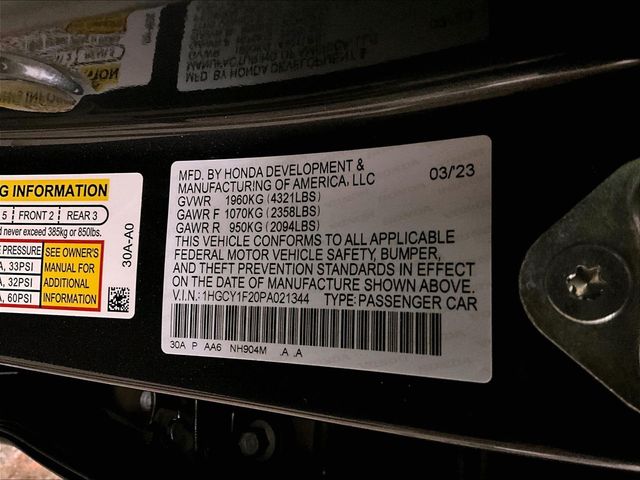2023 Honda Accord LX Gray at Honda North