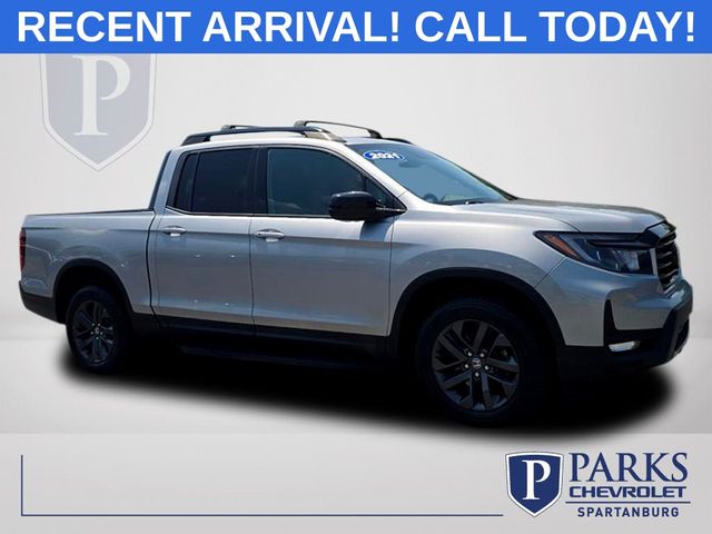 Lunar Silver Metallic 2021 Honda Ridgeline Sport AWD Pickup Truck All-Wheel Drive 9-Speed Automatic