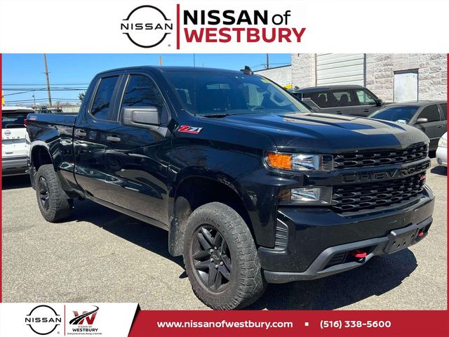 Black 2019 Chevrolet Silverado 1500 Custom Trail Boss Double Cab 4WD Pickup Truck Four-Wheel Drive 6-Speed Automatic Overdrive