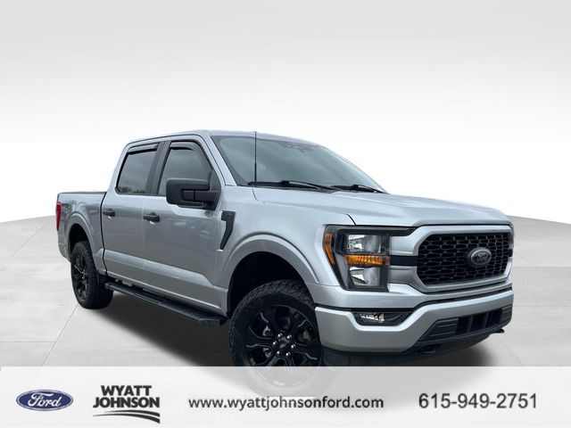 Iconic Silver Metallic 2023 Ford F-150 XL SuperCrew 4WD Pickup Truck Four-Wheel Drive Automatic