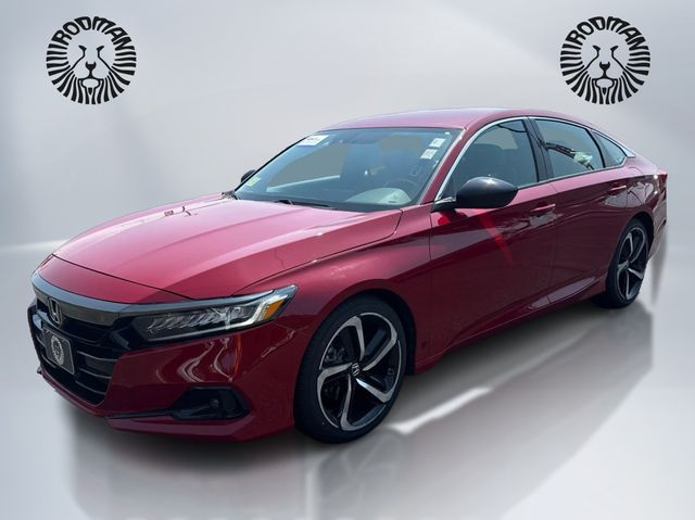 Red 2022 Honda Accord Sedan Front-Wheel Drive Continuously Variable Transmission