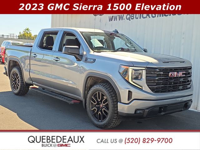 Sterling Metallic 2023 GMC Sierra 1500 Elevation Crew Cab 4WD Pickup Truck Four-Wheel Drive Automatic