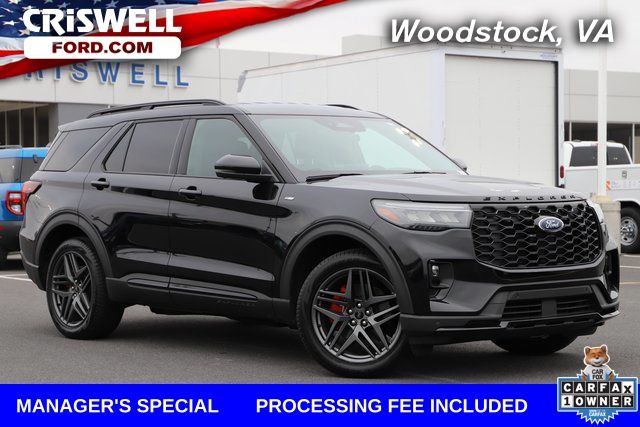 Black Metallic 2025 Ford Explorer ST-Line AWD SUV / Crossover All-Wheel Drive Automatic
