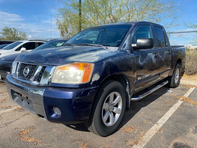 Blue 2008 Nissan Titan Pickup Truck 4X2 5-Speed Automatic