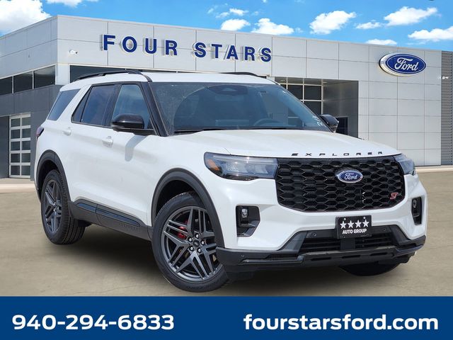 Star White Metallic Tri-Coat 2026 Ford Explorer ST AWD SUV / Crossover All-Wheel Drive Automatic