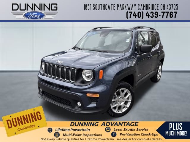 Slate Blue Pearlcoat 2022 Jeep Renegade Latitude 4WD SUV / Crossover Four-Wheel Drive 9-Speed Automatic
