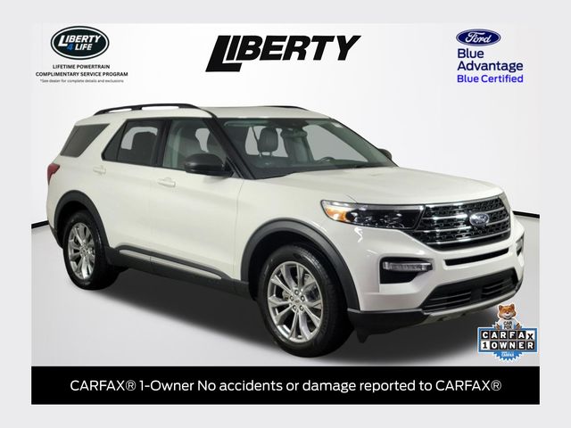 Star White Metallic Tri-Coat 2023 Ford Explorer SUV / Crossover All-Wheel Drive Automatic