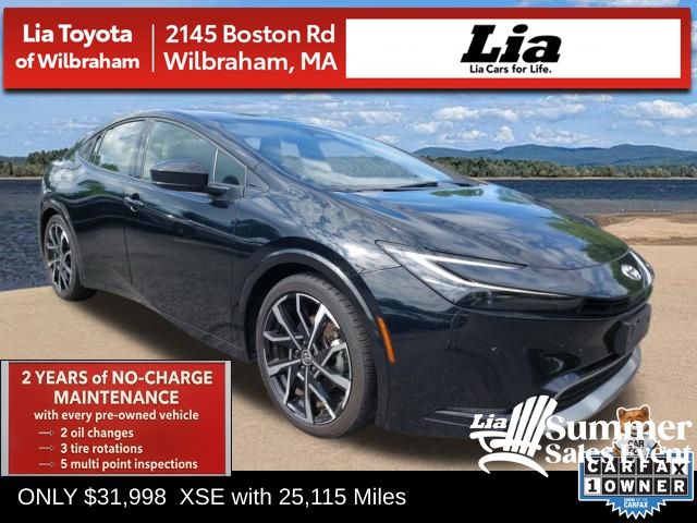Midnight Black Metallic 2024 Toyota Prius Prime Hatchback Front-Wheel Drive Continuously Variable Transmission