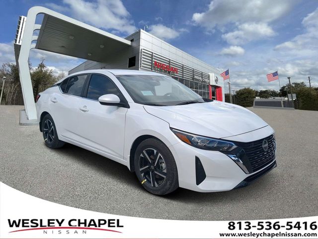 White (Fresh Powder) 2025 Nissan Sentra SV FWD Sedan Front-Wheel Drive Continuously Variable Transmission