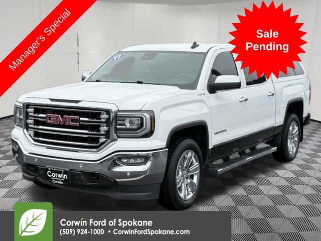 Summit White 2017 GMC Sierra 1500 SLT Crew Cab 4WD Pickup Truck Four-Wheel Drive 8-Speed Automatic Overdrive
