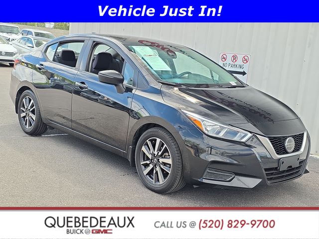Super Black 2021 Nissan Versa Sedan Front-Wheel Drive Continuously Variable Transmission