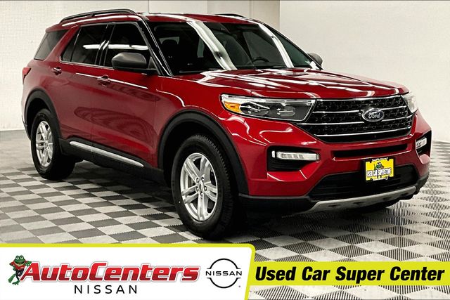 Rapid Red Metallic Tinted Clearcoat 2022 Ford Explorer XLT AWD SUV / Crossover All-Wheel Drive 10-Speed Automatic