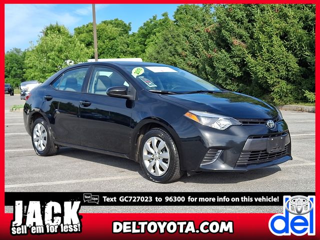 Black Sand Pearl 2016 Toyota Corolla Sedan Front-Wheel Drive Continuously Variable Transmission