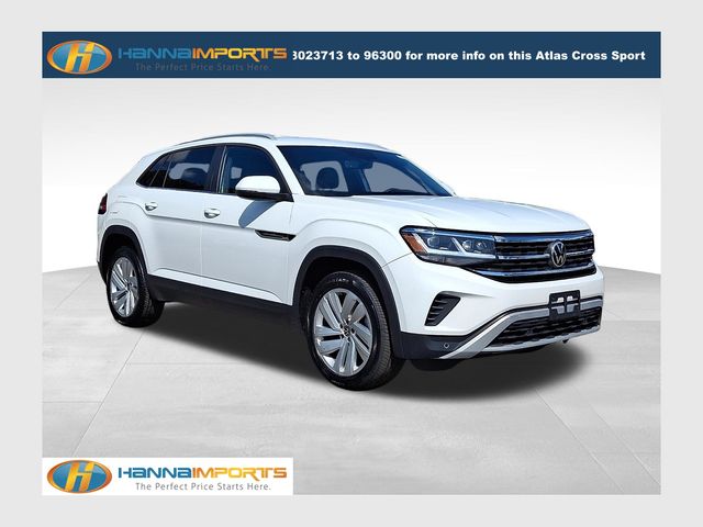 Pure White 2022 Volkswagen Atlas Cross Sport V6 SE 4Motion AWD with Technology SUV / Crossover All-Wheel Drive 8-Speed Automatic