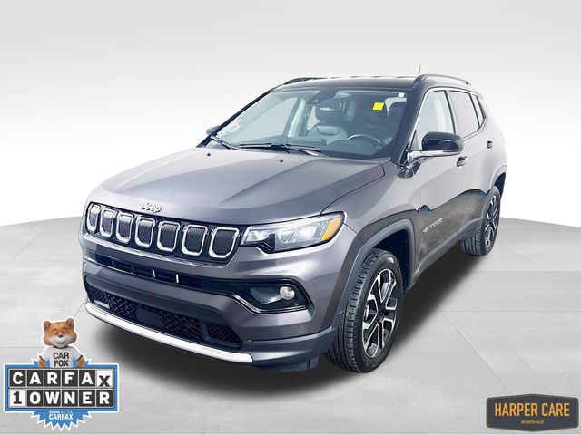Gray (Granite Crystal Metallic Clearcoat) 2022 Jeep Compass Limited 4WD SUV / Crossover Four-Wheel Drive 9-Speed Automatic