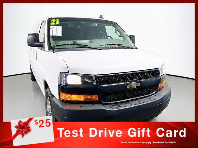 Summit White 2021 Chevrolet Express Cargo 2500 Extended RWD Van Rear-Wheel Drive Automatic