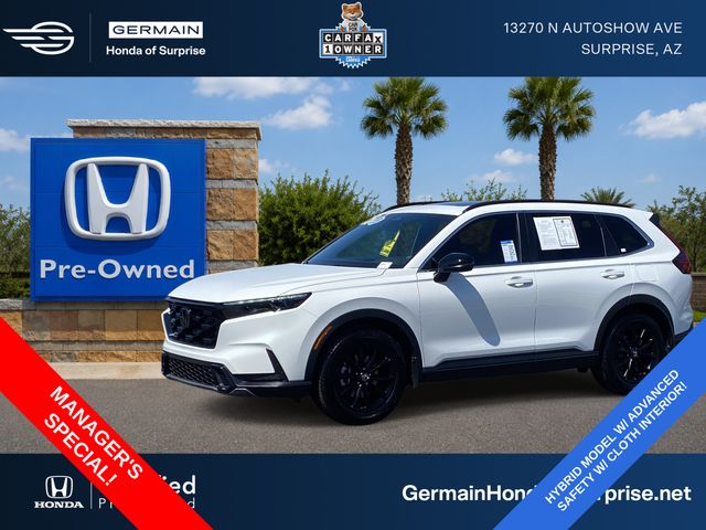 Platinum White Pearl 2025 Honda CR-V Hybrid SUV / Crossover Front-Wheel Drive Continuously Variable Transmission