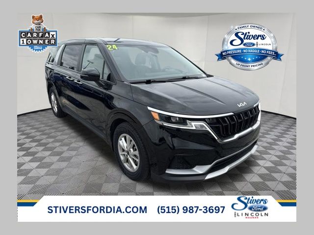 Aurora Black Pearl 2024 Kia Carnival Minivan Front-Wheel Drive 8-Speed Automatic