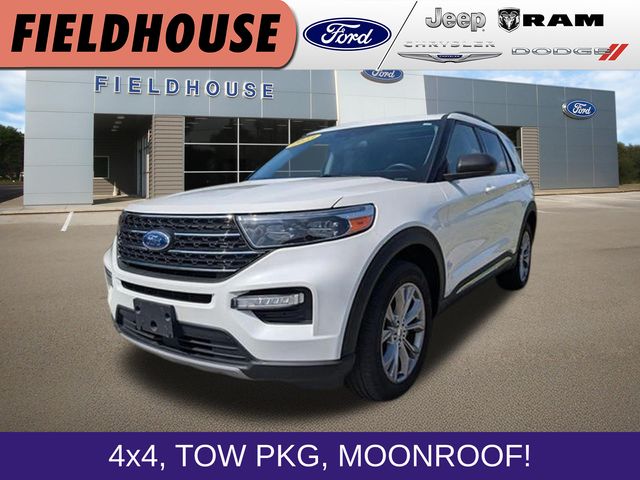 White Metallic 2023 Ford Explorer SUV / Crossover All-Wheel Drive Automatic