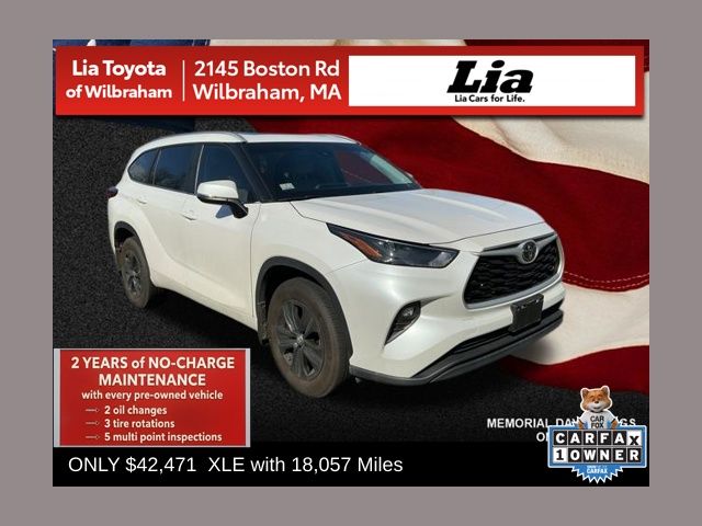 White (Wind Chill Pearl) 2024 Toyota Highlander XLE AWD SUV / Crossover All-Wheel Drive 8-Speed Automatic
