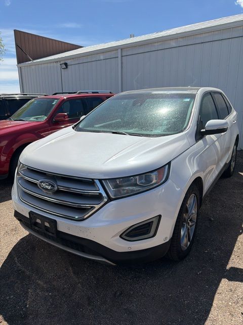 White Platinum Clearcoat Metallic 2015 Ford Edge Titanium AWD SUV / Crossover All-Wheel Drive 6-Speed Automatic