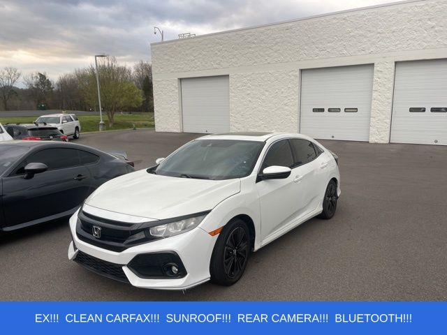 Platinum White Pearl 2019 Honda Civic Hatchback EX FWD Hatchback Front-Wheel Drive Continuously Variable Transmission