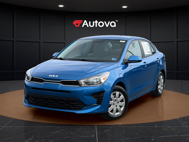 Sporty Blue 2023 Kia Rio S FWD Sedan Front-Wheel Drive Continuously Variable Transmission