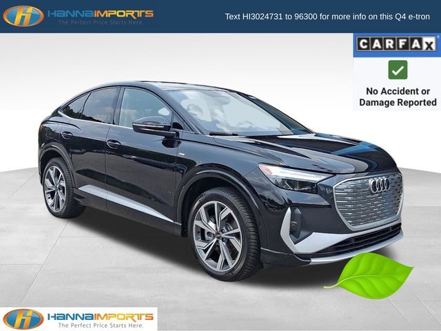Black Metallic 2023 Audi Q4 e-tron Sportback Sedan All-Wheel Drive Automatic