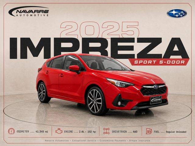 Pure Red 2025 Subaru Impreza Wagon All-Wheel Drive Continuously Variable Transmission