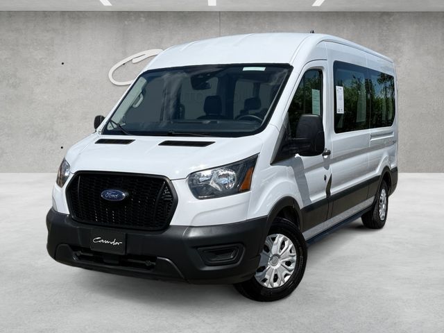 Oxford White 2021 Ford Transit Passenger 350 XL Medium Roof LB RWD Van Rear-Wheel Drive