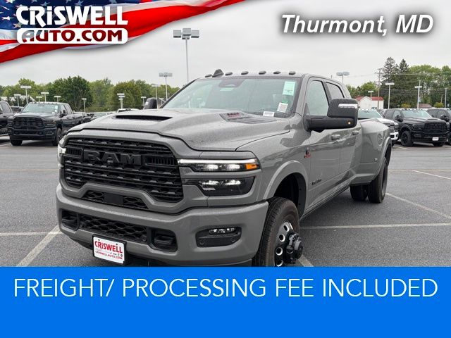 Ceramic Gray Clearcoat 2026 RAM 3500 Limited Mega Cab DRW 4WD Pickup Truck Four-Wheel Drive 8-Speed Automatic