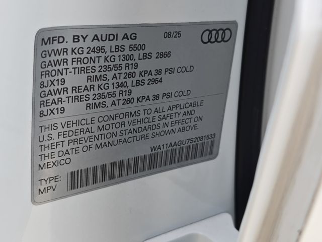Certified Used 2025 White Audi 2.0T Premium image 39