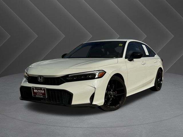 2025 Honda Civic Sport White at Shottenkirk Kia Fort Bend