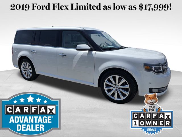 White Platinum Clearcoat Metallic 2019 Ford Flex SUV / Crossover All-Wheel Drive 6-Speed Automatic
