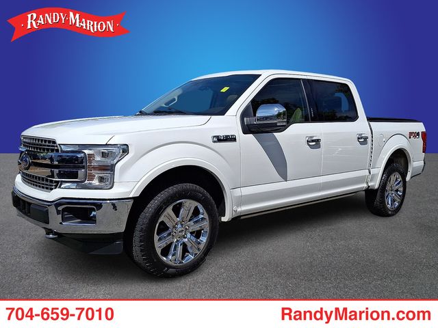 White Metallic 2020 Ford F-150 Lariat SuperCrew 4WD Pickup Truck Four-Wheel Drive Automatic