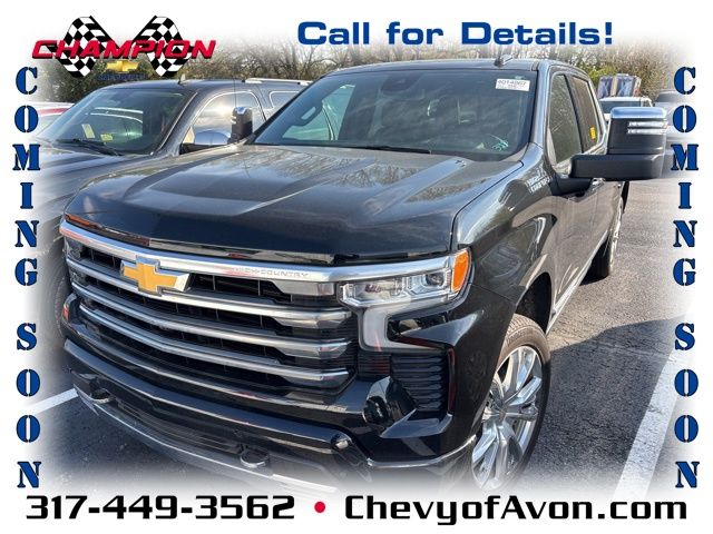 Black 2024 Chevrolet Silverado 1500 High Country Crew Cab 4WD Pickup Truck Four-Wheel Drive Automatic