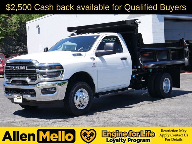 Bright White Clearcoat 2026 RAM 3500 Chassis Tradesman Regular Cab DRW 4WD Pickup Truck Four-Wheel Drive 8-Speed Automatic