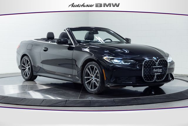 Black Sapphire Metallic 2024 BMW 4 Series Convertible All-Wheel Drive 8-Speed Automatic