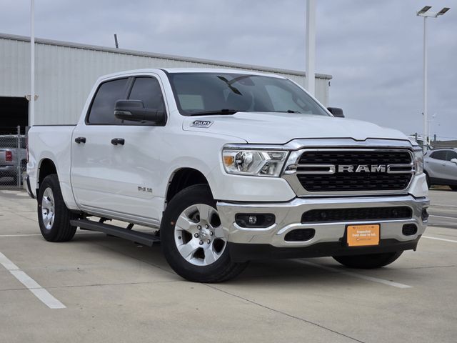Bright White Clearcoat 2023 RAM 1500 Big Horn Crew Cab 4WD Pickup Truck Four-Wheel Drive 8-Speed Automatic