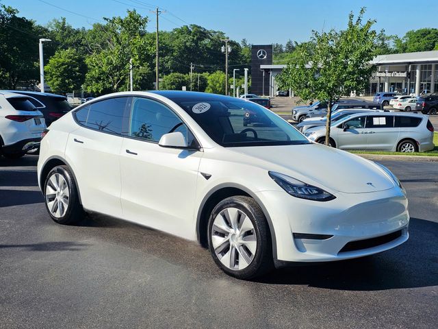 Pearl White Multi-Coat 2021 Tesla Model Y Long Range AWD SUV / Crossover All-Wheel Drive 1-Speed Automatic