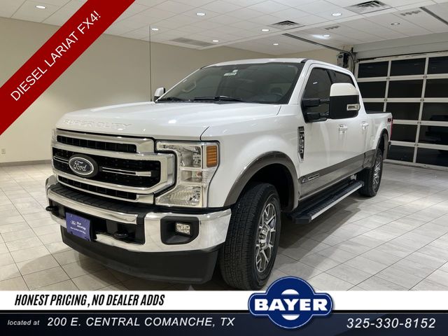 Star White Metallic Tri-Coat 2021 Ford F-250 Super Duty Pickup Truck Four-Wheel Drive Automatic