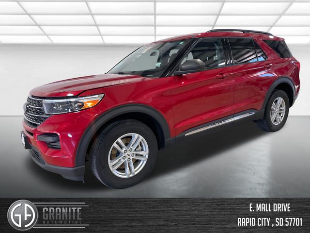 Red Metallic 2023 Ford Explorer SUV / Crossover All-Wheel Drive Automatic