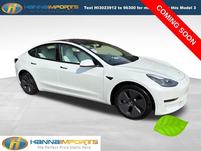 Pearl White Multi-Coat 2023 Tesla Model 3 RWD Sedan Rear-Wheel Drive 1-Speed Automatic