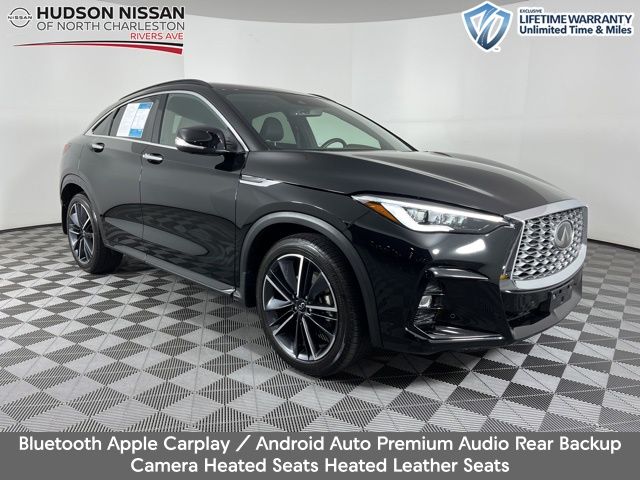 Black Obsidian 2024 INFINITI QX55 Essential AWD SUV / Crossover All-Wheel Drive Continuously Variable Transmission