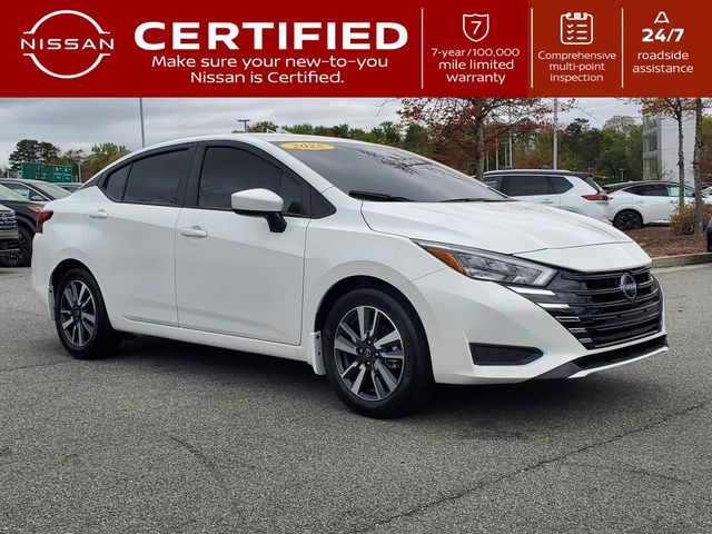 Aspen White 2025 Nissan Versa SV FWD Sedan Front-Wheel Drive Continuously Variable Transmission