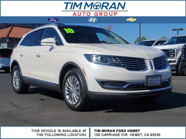 White Platinum Clearcoat Metallic 2018 Lincoln MKX SUV / Crossover Front-Wheel Drive 6-Speed Automatic