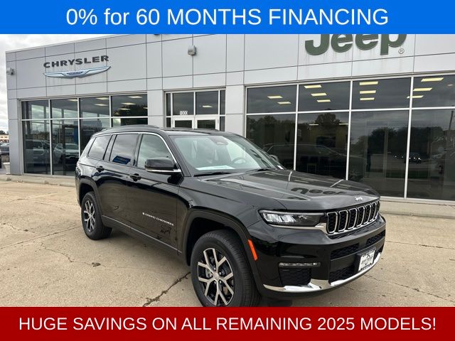 Diamond Black Crystal Pearlcoat 2025 Jeep Grand Cherokee L Limited 4WD SUV / Crossover Four-Wheel Drive 8-Speed Automatic