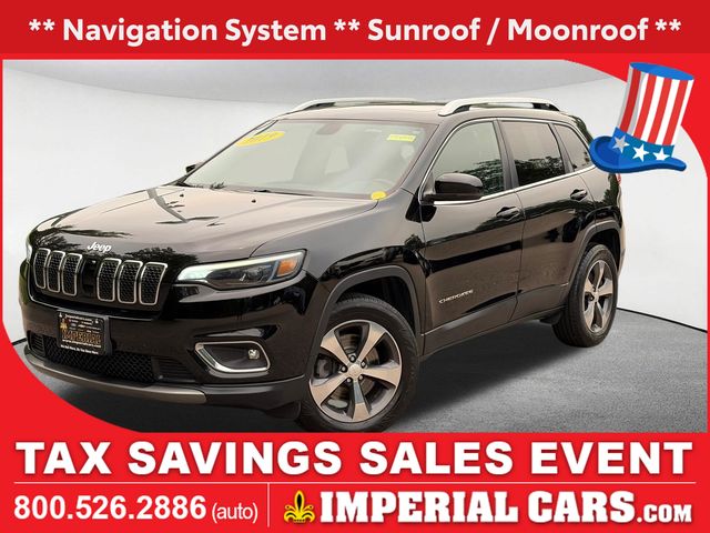 Diamond Black Crystal Pearlcoat 2019 Jeep Cherokee SUV / Crossover Four-Wheel Drive 9-Speed Automatic